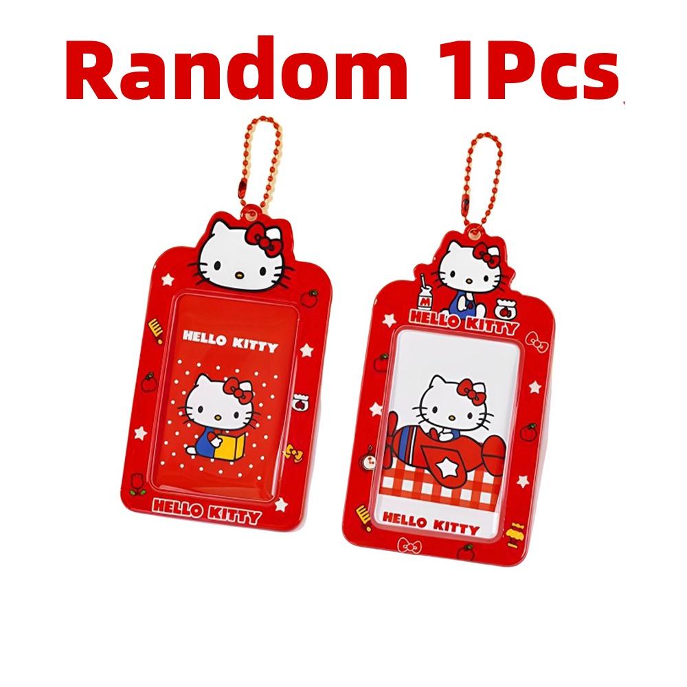 Sanrio Hello Kitty Держатель для фотокарточек Мультяшный Кот KT Чехол для фотокарточек из ПВХ Сумка Украшения Школьные Принадлежности Чехол для карт Подарки для девочек