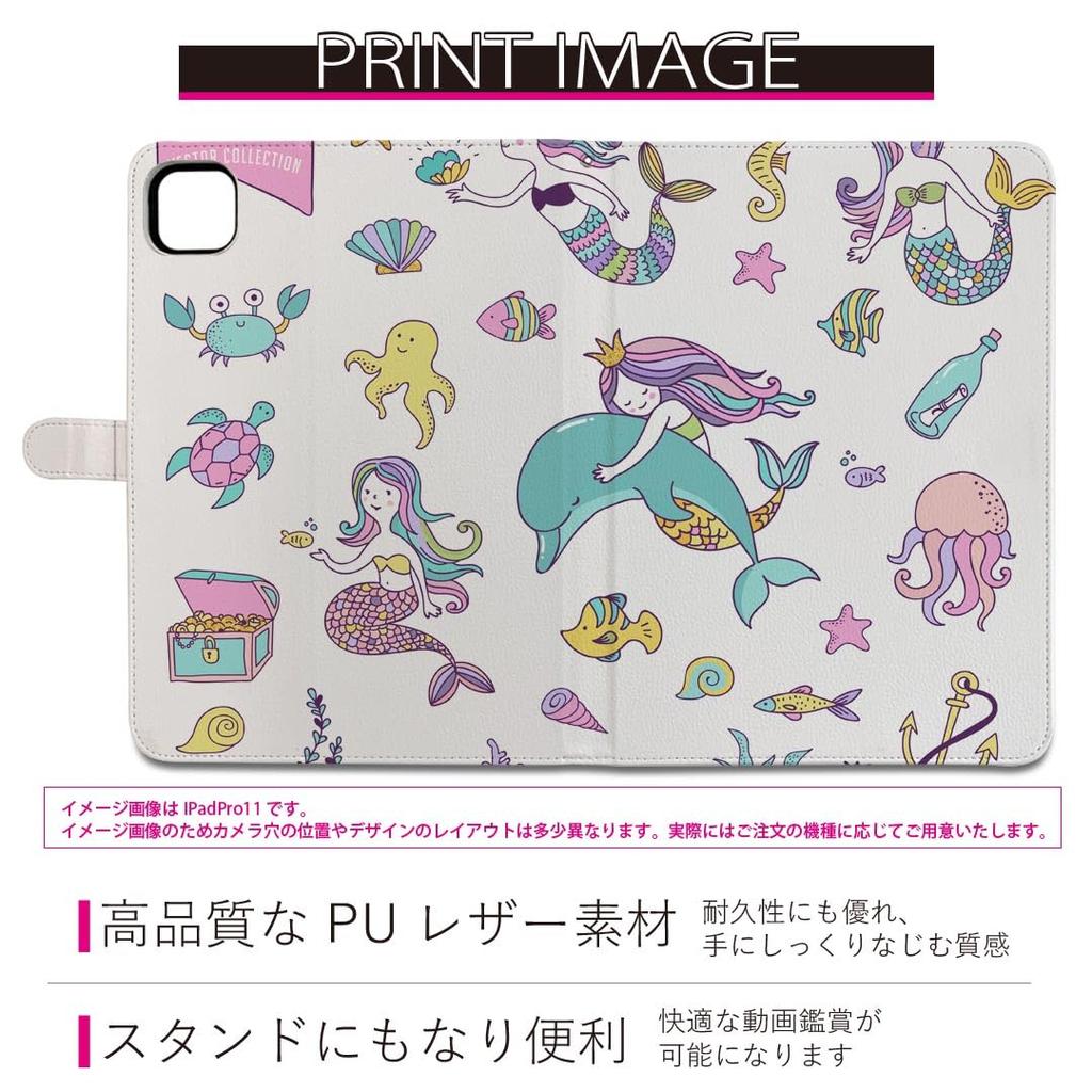 iPad Pro Case 2024 Compatible with iPad Pro Dolphin 014512 11-inch (M4) (5th Generation) 11-inch, Tri-Fold Stand, Lightweight, Popular, Mermaid,