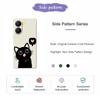 For Xiaomi Redmi Turbo 4 5G/Poco X7 Pro 5G Case Love Black Cat Pattern Printing Straight Edge TPU Phone Back Cover