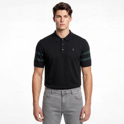 Munsingwear Men Short Sleeve Summer Sweater Black Mr221msw41