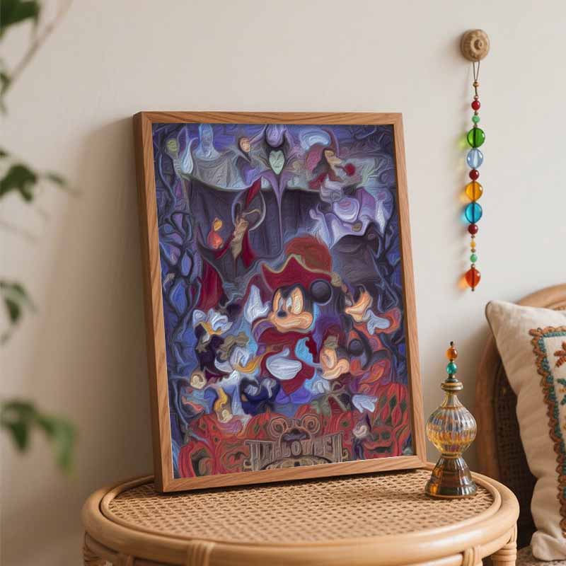 Disney Цифровой набор для масляной живописи, набор для рисования, руководство, DIY-рисование для домашнего декора с Микки Маусом и злодеями Disney
