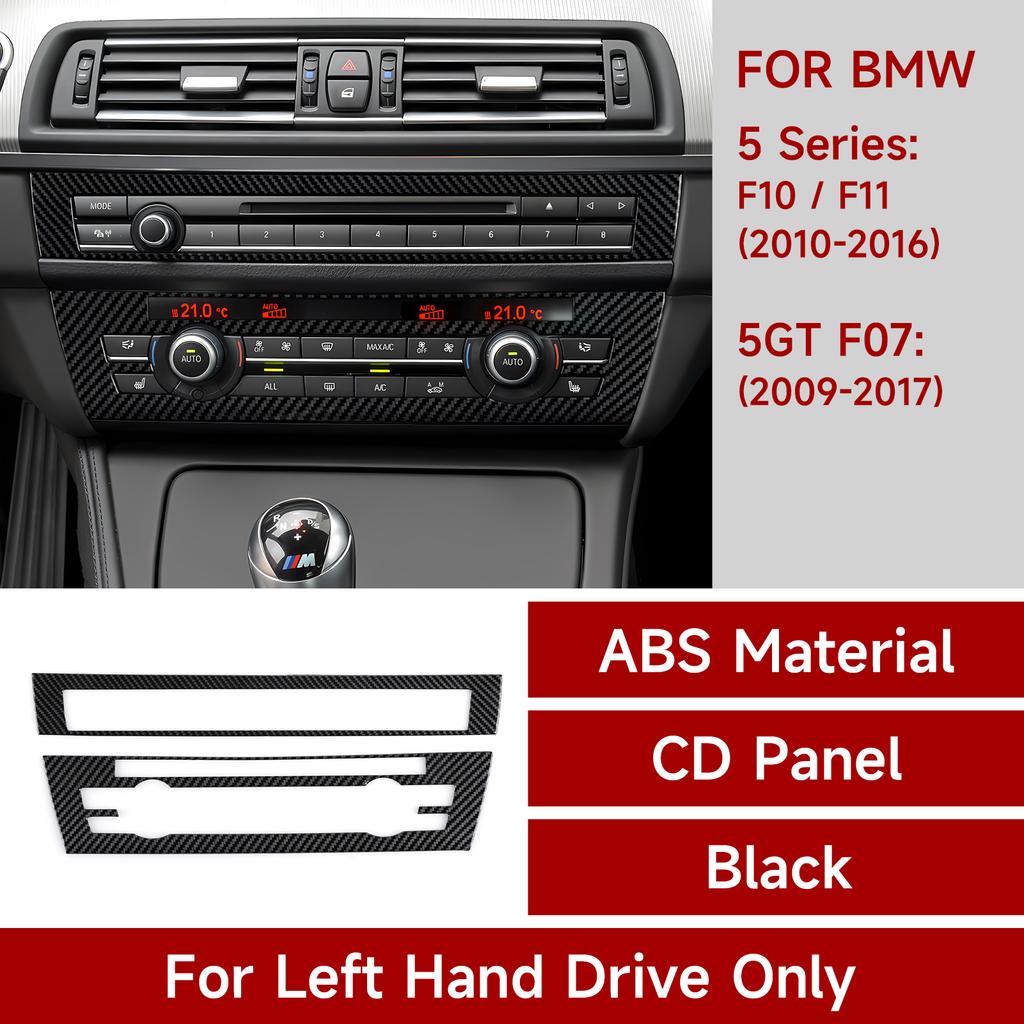 For BMW 5 series F10 F11 (2010-2016) Trim Accessories. Car Center Console Dashboard Gear Shift Panel. Carbon Fiber ABS Sticker.