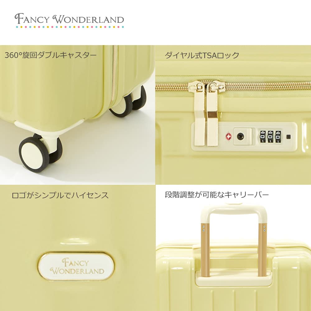 Fancywonderland Carry Carry Large TSA L Size S Suitcase, Case, Bag, Carry-on, Ultra-lightweight, Capacity, Lock, Travel, S, M, (lemon Yellow, Size)