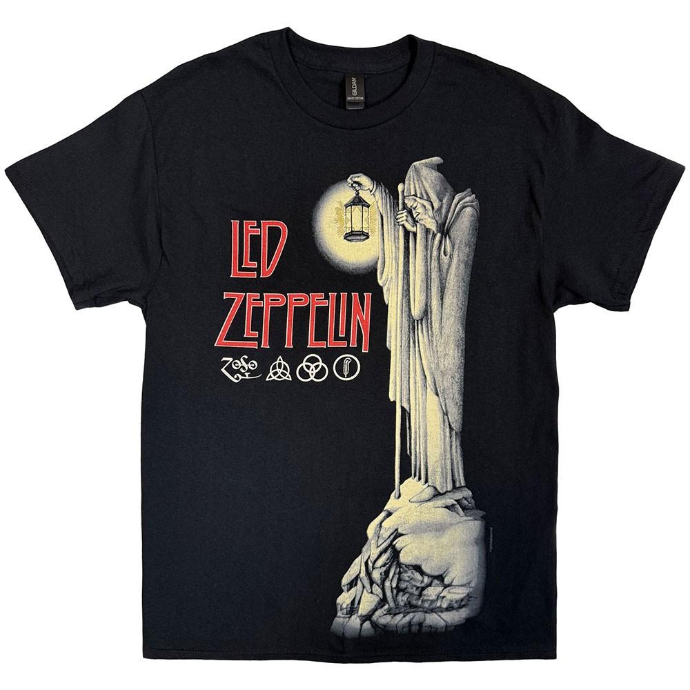 Футболка Led Zeppelin Stairway to heaven Логотип группы Hermit новый Официальная мужская черная унисекс футболка