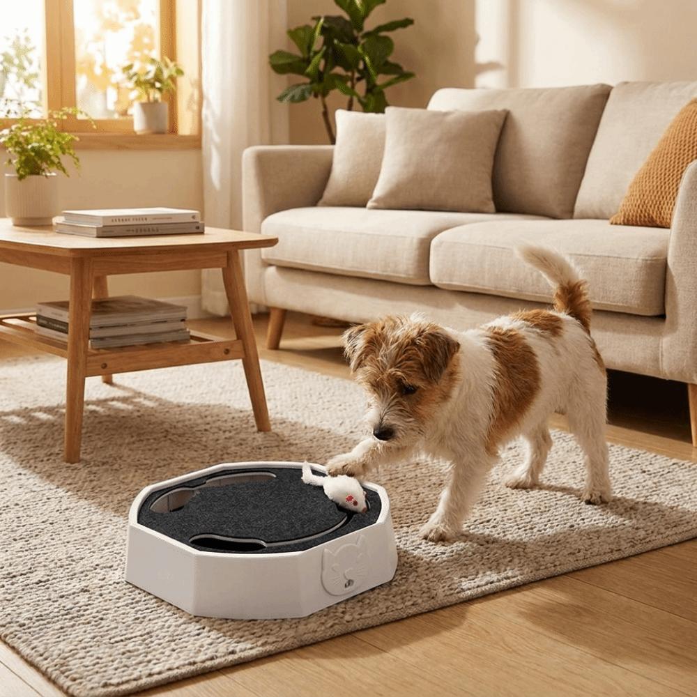 Scratch Resistant Automatic Mouse Follow Toy Adjustable Interactive Cat Toy For Cats Dogs