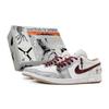 Air Jordan 1 Износостойкие Низкие Винтажные Баскетбольные Кроссовки Мужские Серый Красный 553558-169(Team17-)