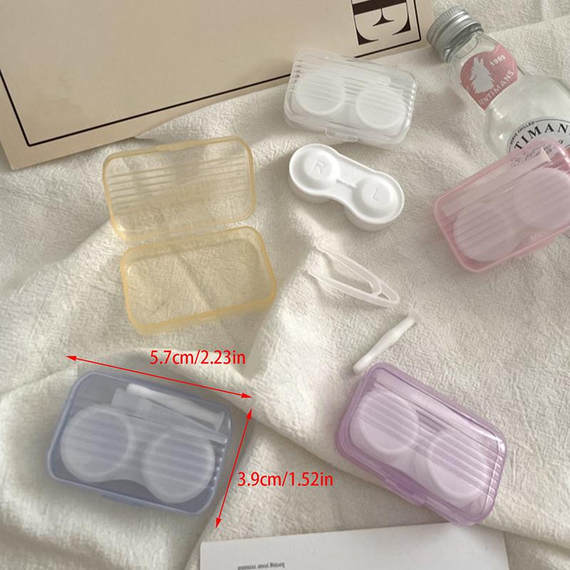 Женские очки для девочек, косметические контактные линзы, футляр для контактных линз, дорожный держатель, контейнер, дорожные аксессуары