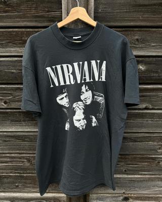 Футболка унисекс ретро Nirvana ‘3 участника’ 1989 года, черная, размеры S-5XL