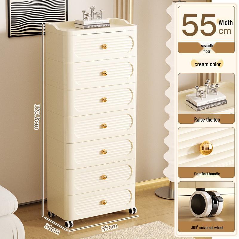 Living Room Sundries Storage Box: Children's Toys & Snacks Organizer Plastic Drawer Cabinet