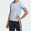 Adidas Тренировочная футболка с круглым вырезом и коротким рукавом, женские топы, ярко-синяя FL8567