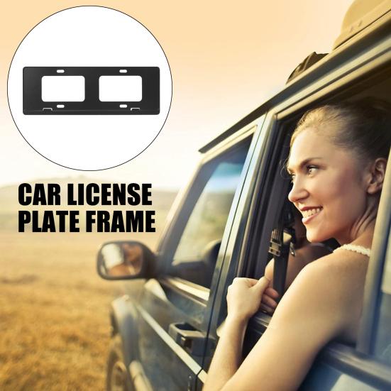 Aluminum Alloy License Plate Frame with Screws Universal Easy To Install Car Front Rear