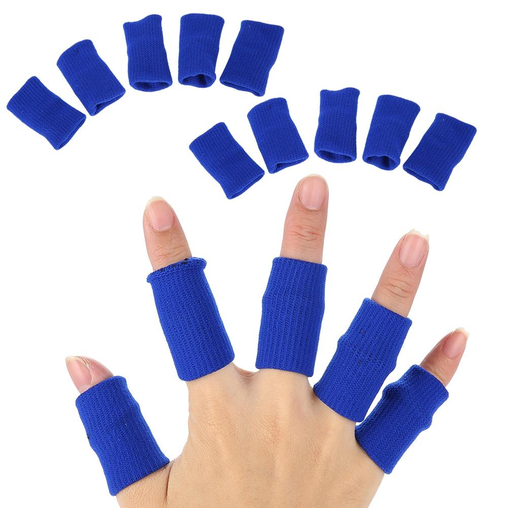 10 шт. эластичные бинты для поддержки пальцев, спортивные бинты для защиты пальцев при артрите (синий)