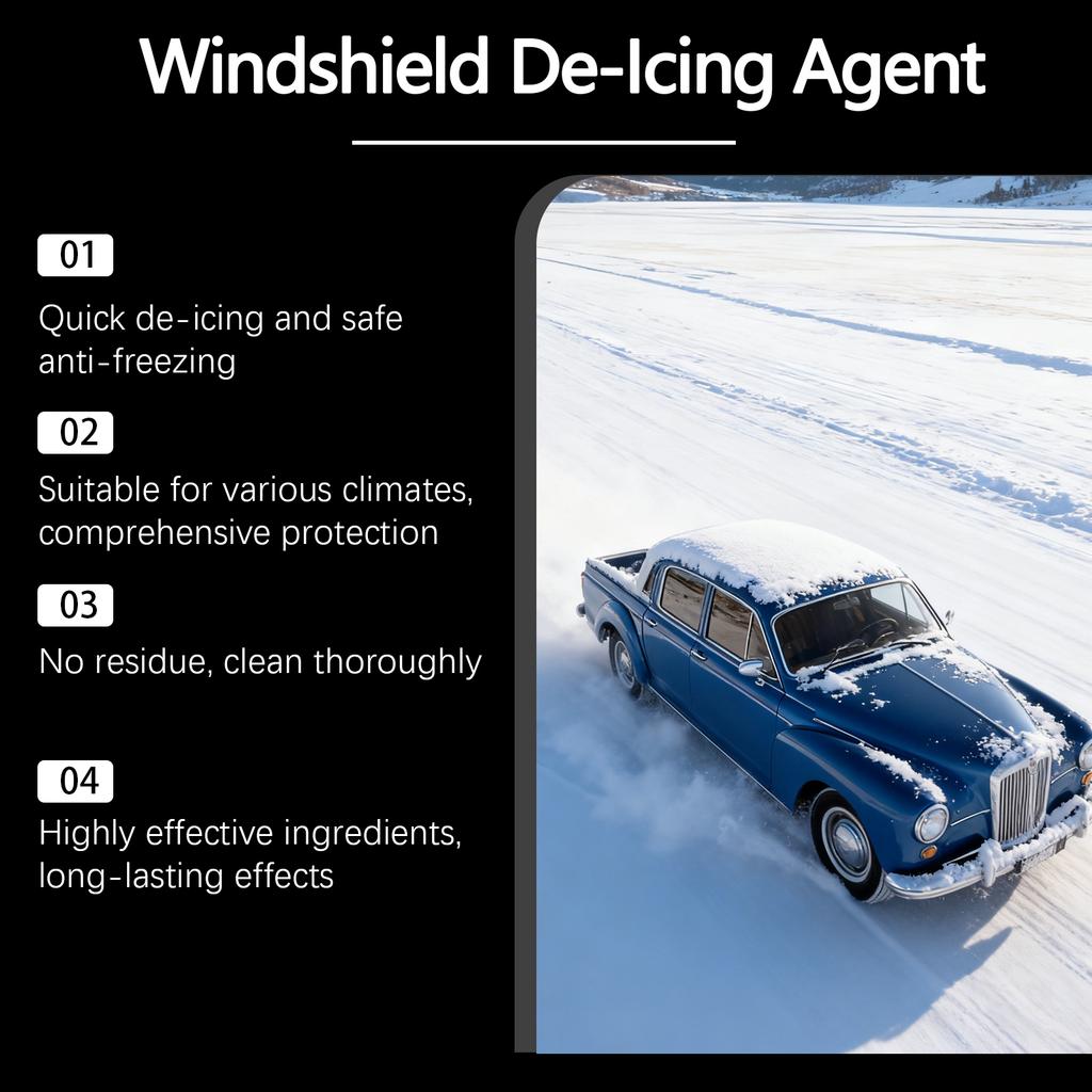 Car Windshield De-Icing Agent Car Snow Melting Spray for Car Glass Prevents Frost Ice in Winter Clear Vision Anti-Icing Tools
