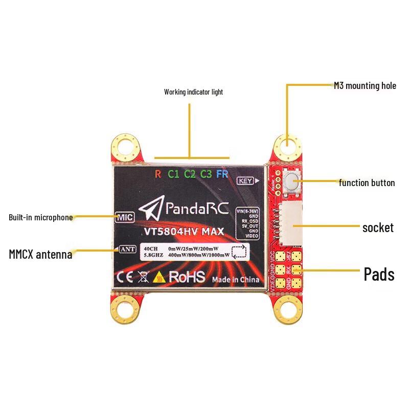 Qishao Panda VT5804HV MAX FPV Video Transmitter