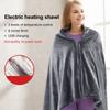 Electric Heating Blanket USB Charging Heated Shawl 3 Heaed Level Coral Fleece Plush Winter Warm Shawl for Outdoor Home 150x80cm