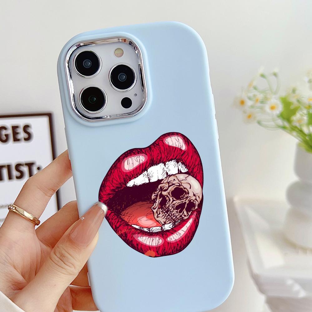 Мягкий чехол LZ20 Lips kiss для Samsung S24 Ultra S23 Plus S21 FE A16 A54 A34 A05s A06 Infinix Hot 40 30i, защитный противоударный чехол для объектива