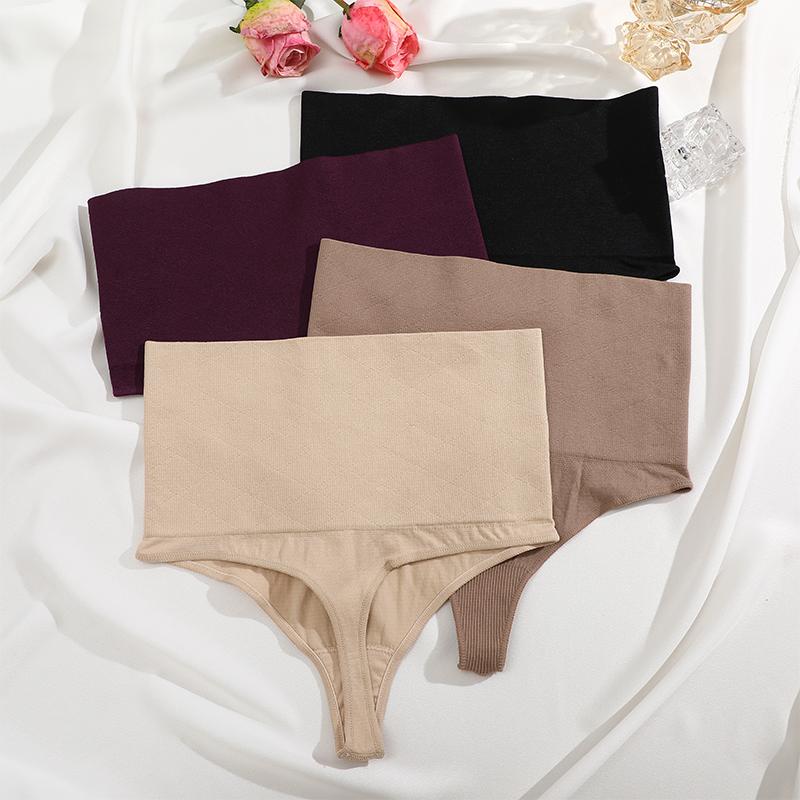 FINETOO High Waist Slimming Panty Seamless Sexy Thong Butt Lifter Shapewear Lady Tummy Control G-String Weight Loss Body Shaper