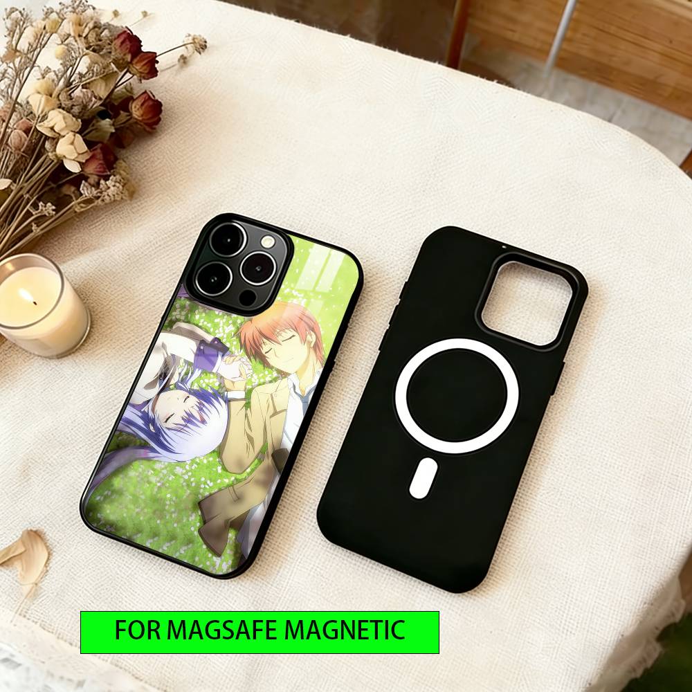 Чехол для телефона Angel Beats для iPhone 17, 16, 15, 14, 13, 12, 11 Plus, Pro, магнитный, для беспроводной зарядки Magsafe