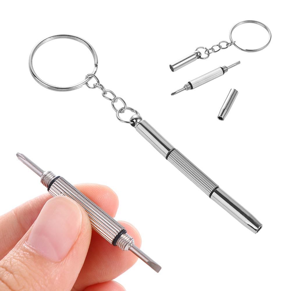 Keychain Eyeglasses Screwdriver Straight Cross Screwdriver Glasses Screwdriver Repair Tool