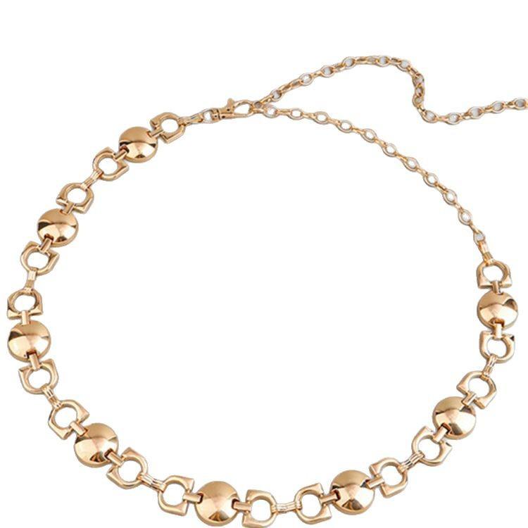 Металлическая поясная цепочка Аксессуары Платье Премиум Чувство Талии Узкий Пояс Женский Костюм Ханфу Цепочка