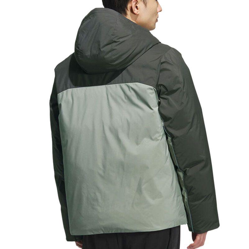 Adidas Мужская куртка-пуховик с длинным рукавом и капюшоном, с цветными блоками, верхняя одежда KC2508