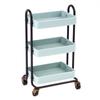 Dollhouse Trolley Dining Car Shelf Bookshelf W/ Wheels Doll Storage Display Rack