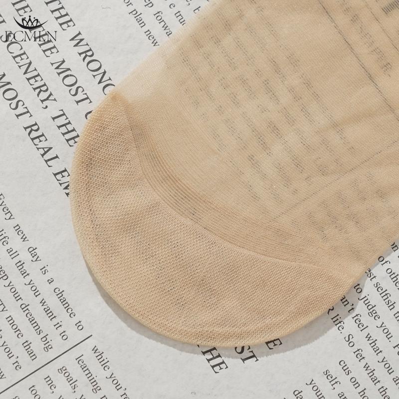 Летние женские носки до щиколотки, противоскользящие носки, невидимые прозрачные бесшовные носки с защитой от зацепов, чулки до щиколотки, женские ультратонкие нейлоновые чулки