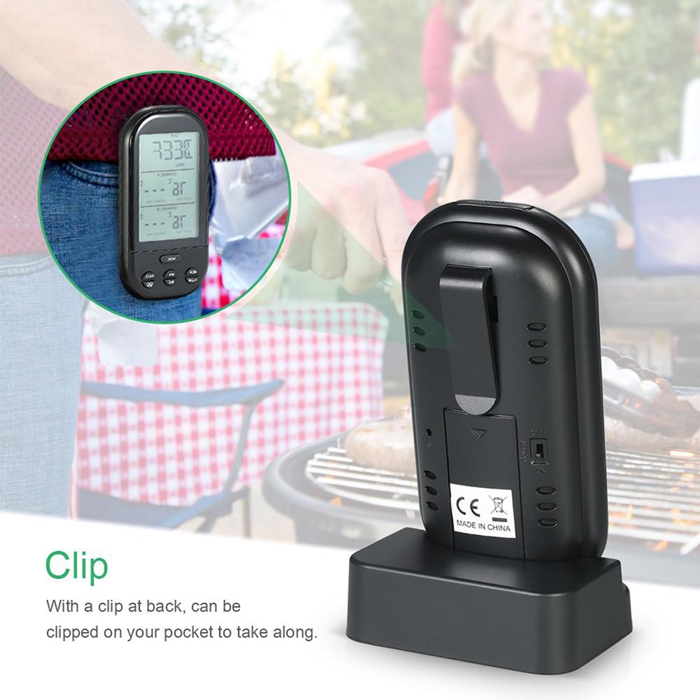 Беспроводной инструмент для мяса с двойным приготовлением пищи барбекю цифровой термометр зонд