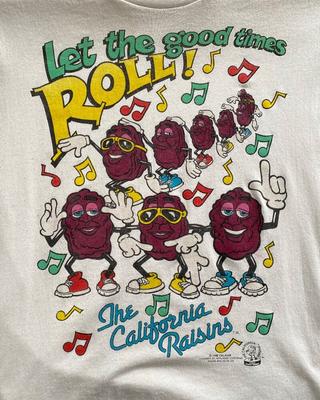 Let The Good Times Футболка с California Raisins Смешная Белая Унисекс Футболка