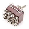 ON/OFF/ON 3 Position Toggle Switch 4PDT 12 Pin 12mm 15A/250VAC 10A/380VAC 4PDT 3 Position Toggle Switch