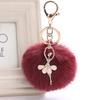 Высококачественный брелок для ключей для женщин, сумка, танцующий ангел, пушистый помпон, брелок, популярный балерина, девушка, брелки, ювелирные изделия, подвеска для автомобиля, аксессуары