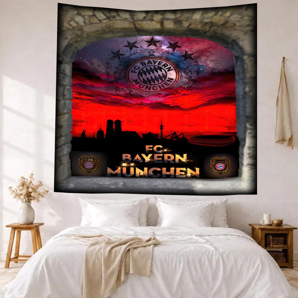 Bayern Munich Wall Decor Tapestry Art For Pet Memorial Birthdaywedding Party Backdrop Family Gift