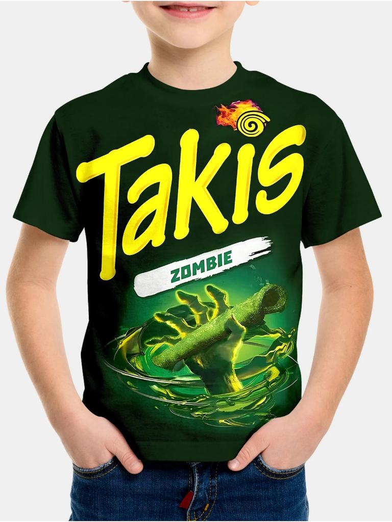 Модная детская футболка с 3D-печатью, круглый вырез, короткий рукав, для мальчиков и девочек, повседневные топы для детей