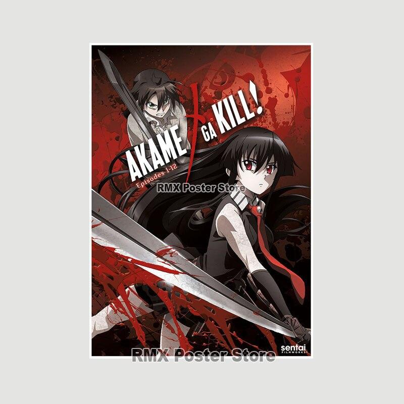 Akame Ga Kill аниме постеры и принты настенное художественное оформление белая бумага декоративные картины фотографии гостиная домашняя роспись