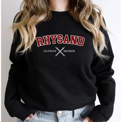 Толстовка Rhysand ACOTAR Толстовки Feyre and Rhysand Толстовка Velaris SJM Illyrian Member Пуловер Bookish Толстовка Женская одежда