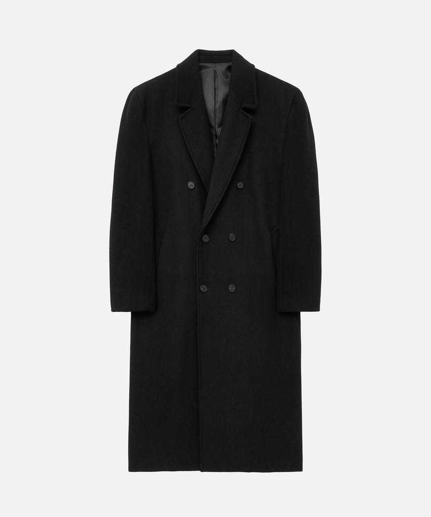 Draw Fit Premier Wool Maxi Double Chester Coat [Black]