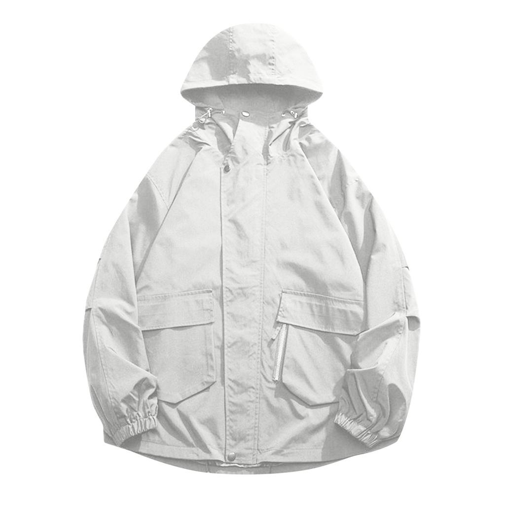 Мужская повседневная спортивная куртка Водонепроницаемая Легкая с капюшоном Для пеших прогулок Гольфа Дождевики С карманами