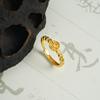 National Trend Ring Retro Hollow Coin Ring Female Design
