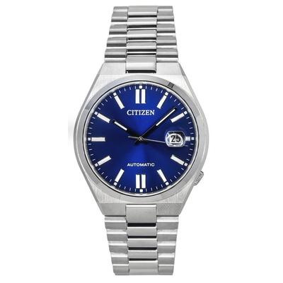 Часы мужские Tsuyosa из нержавеющей стали с синим циферблатом, автоматические NJ0150-81L