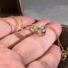 European and American wish simple water drop pear-shaped zircon pendant collarbone chain necklace retro simple jewelry