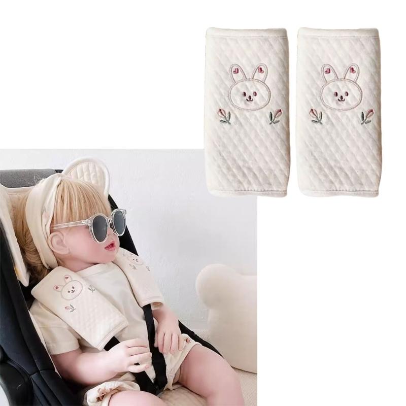 Подушечки на ремни безопасности с животным принтом, подушка на ремень безопасности, автомобильные аксессуары, накладка на плечевой ремень