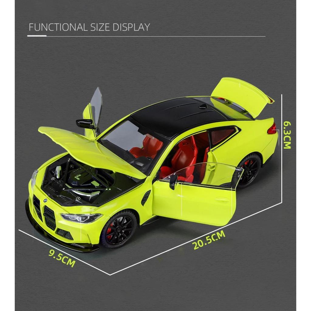 1/24 BMW M4 IM Суперкар Сплав Мышекар Модель Звук и Свет Оттяжка Детская Игрушка Коллекционные Предметы Подарок на День Рождения