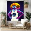 Golden State Warriors Player Retro Tapestry Rustic Farmhouse Great For Living Room Bedroom Dorm Wall Versatile Decor Tasseled Design Gift For Birthday
