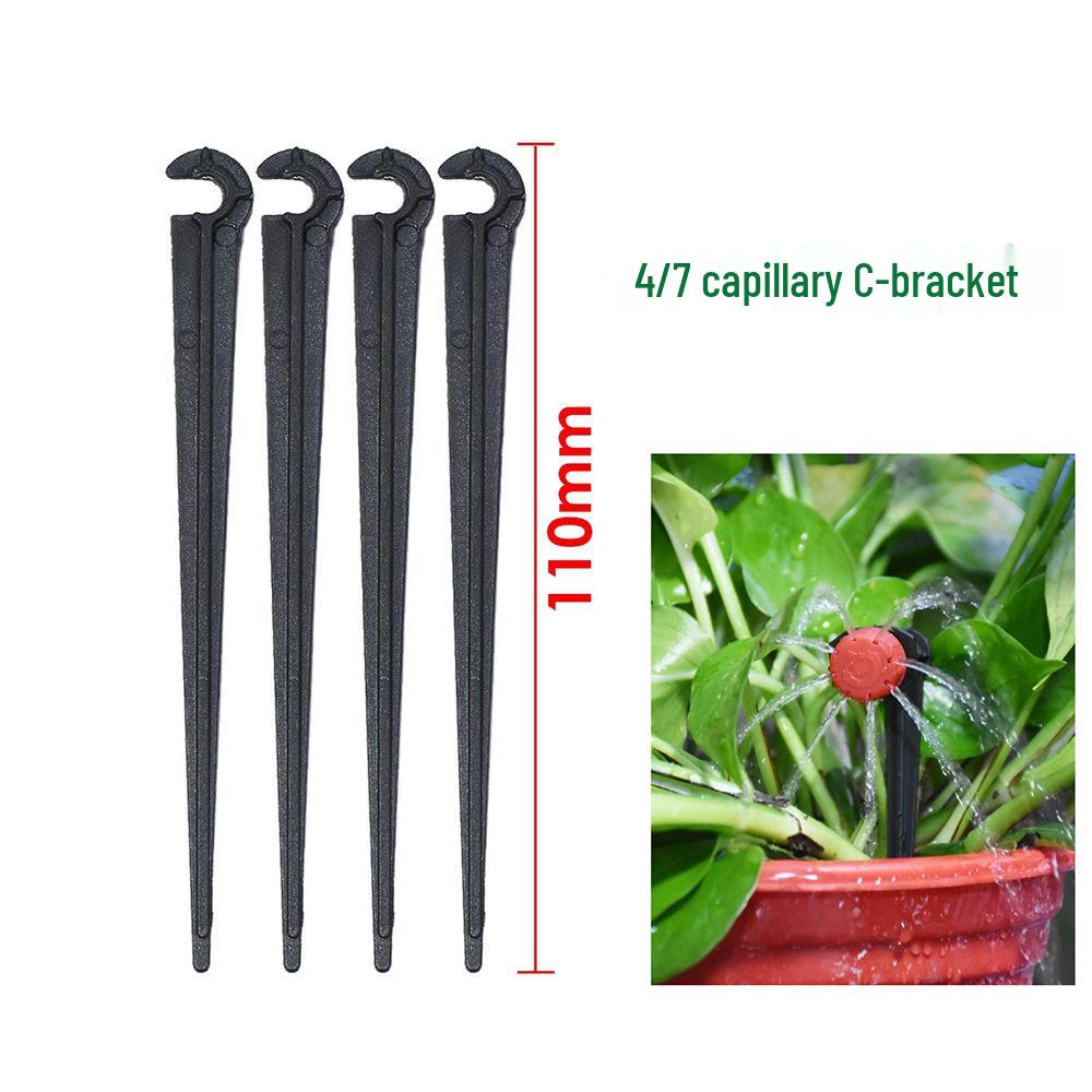Capillary Connector & Support for Drip Irrigation Sprinkler - PE Pipe PVC Double/Single Hook Emitter Plug Accessory