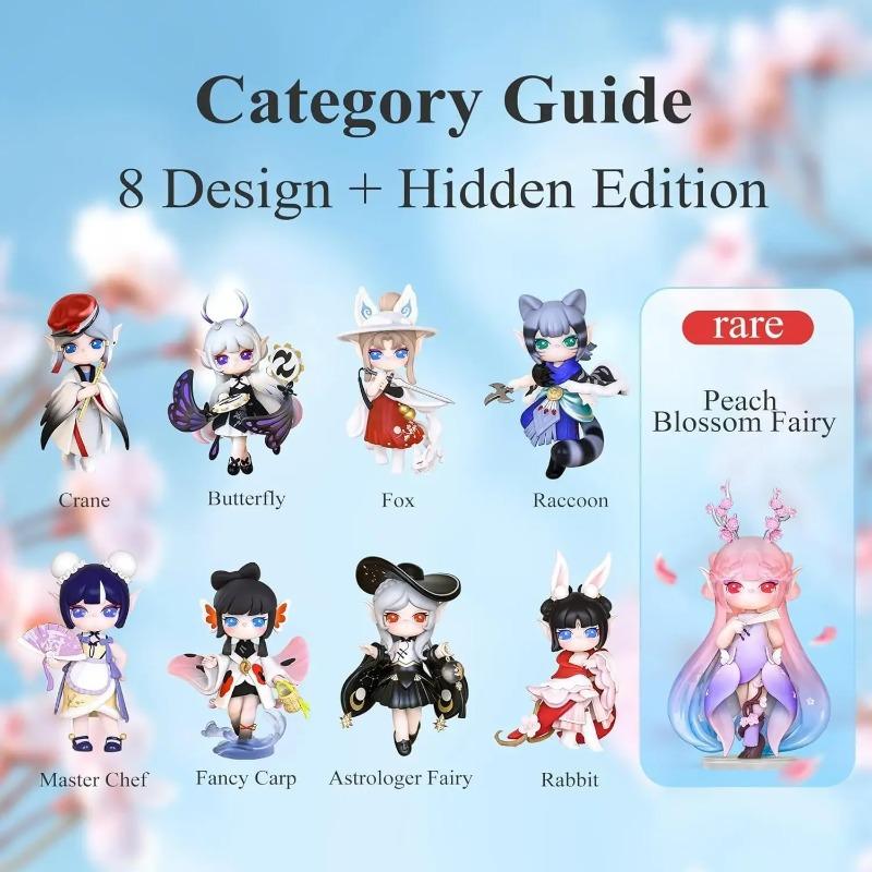 Original Robotime Rolife Suri Peach Blossom Nine Elves Series Blind Box Action Figure Toys Children Gifts Desktop Toys