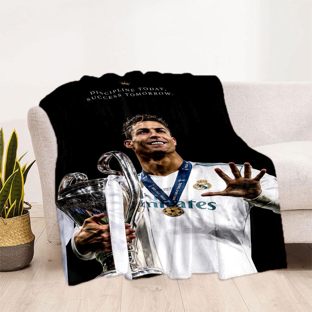 Ronaldo's Legacy Football Blanket Soft Warm Cozy Perfect for Chair Couch Sofa Four Seasons Universal Warmthful Decor