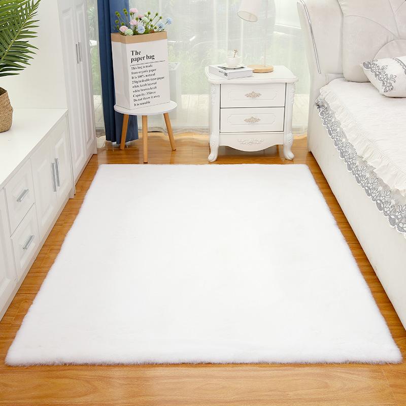 Plush Living Room Large Carpet White Carpets Decoration For Children 'S Room Non -Slip Mat Furry Fluffy Girl Bedroom Bedside Mats