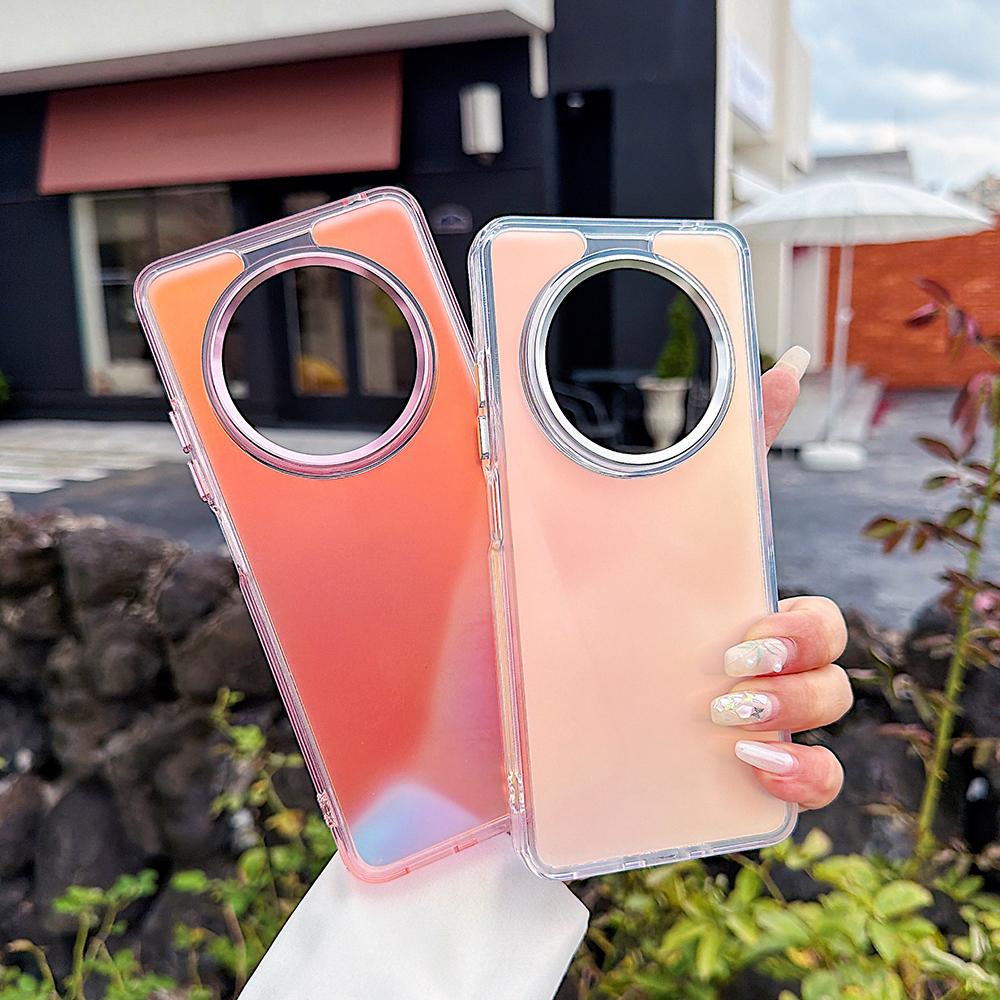 KEYSION Модный цветной чехол с лазерным градиентом для Xiaomi Redmi A3 A3X, мягкий ударопрочный задний чехол из ТПУ+ПК для Xiaomi POCO C61