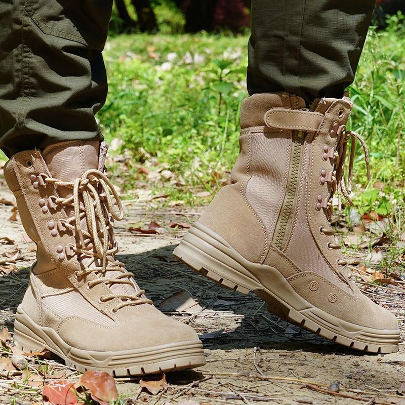 Модные тактические ботинки Мужские ботинки Специальные силы Пустынная боевая обувь Уличные походные ботинки Ботильоны Мужская рабочая защитная обувь