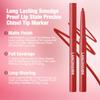 LANGMANNI Sexy Velvet Matte Lip Liner Pen Waterproof Silky Natural Contour Non-Stick Cup Makeup Lipstick Pencil Lasting Cosmetic